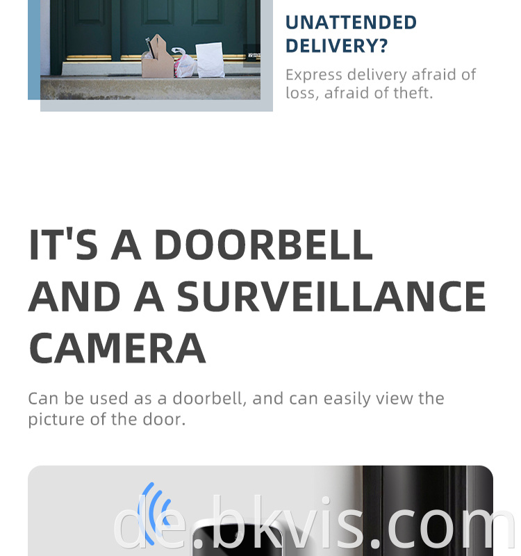 720P Smart Home Wireless Intercom Cameras Doorbell